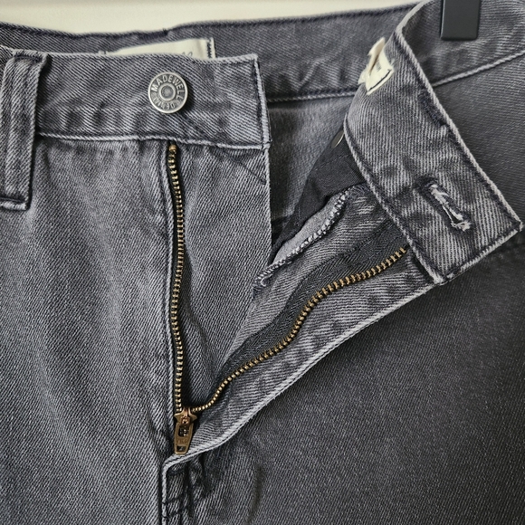 Madewell | Rigid Denim A-Line Mini Skirt in Lunar Wash Cutout Edition - Size 28 - Picture 5 of 10